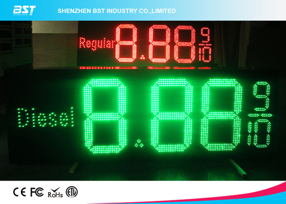 Το χαμηλό ψηφιακό βενζινάδικο τάσης 12v οδήγησε την επίδειξη σημαδιών τιμών, κόκκινο/πράσινος