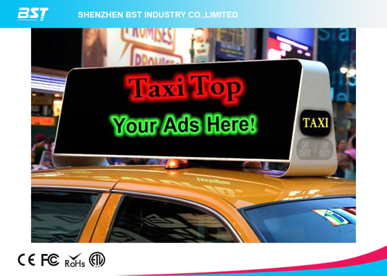 Εμπορική στέγη ταξί που διαφημίζει την οδηγημένη επίδειξη 40000dots/Sqm, υψηλή φωτεινότητα