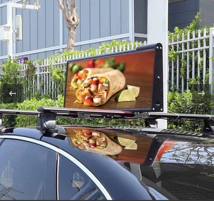 Πλήρες χρώμα 4G ασύρματο P3 Ταξί Πάνω οθόνες 40000 Pixel ανά τετραγωνικό μέτρο Αδιάβροχο IP65 OEM