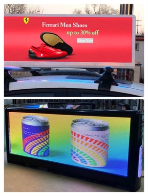 Πλήρη χρώμα P2.5 Taxi Top LED οθόνη εξωτερική υψηλή φωτεινότητα 3000nits LED οθόνη κατά τη διάρκεια της ημέρας και τη νύχτα