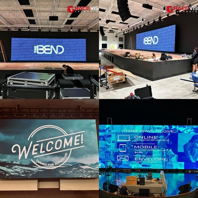 3.91mm Φυσική απόσταση οθόνης ORC ενοικίασης LED με υψηλό ρυθμό ανανέωσης 7680hz και κάρτα λήψης A5s 500X1000mm