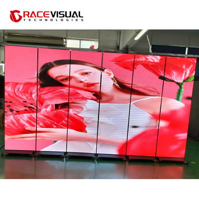 IP Series Indoor 640mmx1920mm Indoor LED Display Poster με βάση τροχών, με ατομική χρήση ή σε κατάρρευση