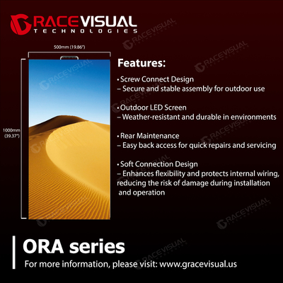4K-Ready Pixel Pitches 2.6-4.8mm ενοικιαζόμενη οθόνη LED Η σειρά ORA Αδιάβροχες συνδέσεις 8kg Ελαφριά πάνελ Μαξ.