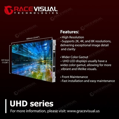 Οθόνη LED σειράς UHD Ultra-Fine Pixel Pitch 2K / 4K / 8K Ανάλυση με ρυθμό ανανέωσης 7680hz για λιανικούς χώρους πολυτελείας