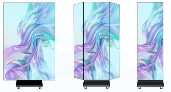 Το Trifoldable Indoor LED Poster Display είναι απρόσκοπτο και λαμπρό με ιδανικό για πολυτελείς εκθέσεις λιανικής πώλησης και φιλοξενία