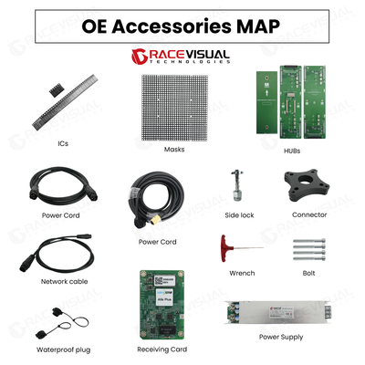 Οθόνη οθόνης LED εξωτερικής λειτουργίας IP65 σειράς OE 5000nits 23,5kg ελαφρύ