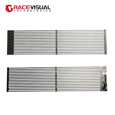 GRACEVISUAL TS-F: Εξαιρετικά λεπτή διαφανής έξυπνη οθόνη Υψηλής φωτεινότητας (600~5500nits) & υψηλής διαφάνειας, καθαρή σε οποιοδήποτε φως. Εξαιρετικά ελαφρύ (7kg) πάνελ αλουμινίου, εξυπηρέτηση από μπροστά/πίσω για εύκολη εγκατάσταση.