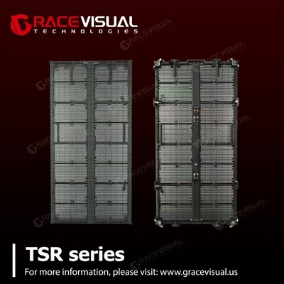 Διαφανής οθόνη LED ενοικίασης σειράς TS-R P3.9-7.8 για χρήση σε εξωτερικές εκδηλώσεις σκηνής